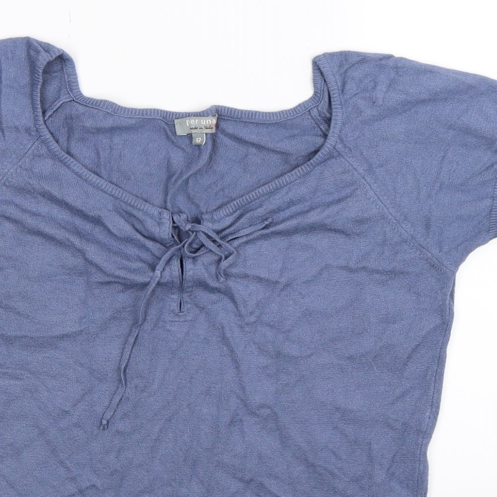 Per Una Womens Blue   Basic T-Shirt Size 12