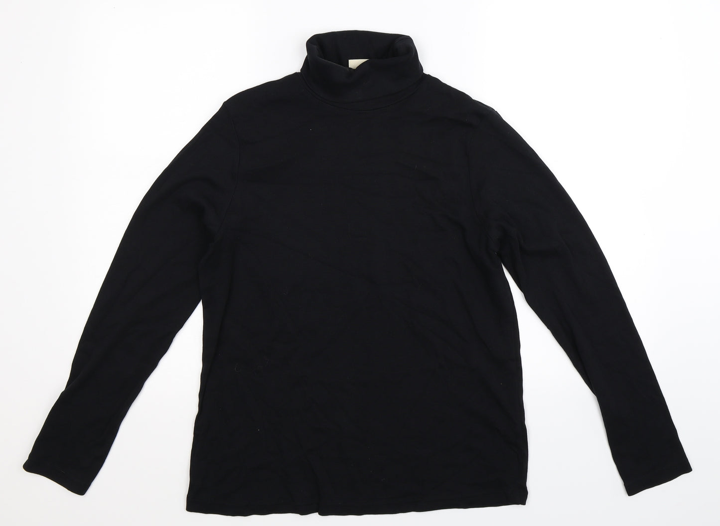Cotton Traders Womens Black  Knit Pullover Jumper Size 16