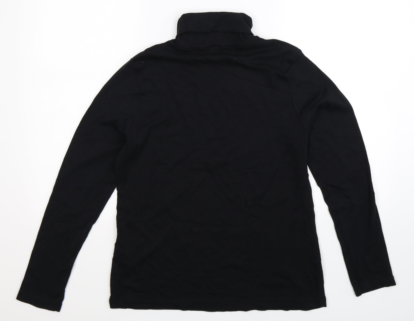 Cotton Traders Womens Black  Knit Pullover Jumper Size 16