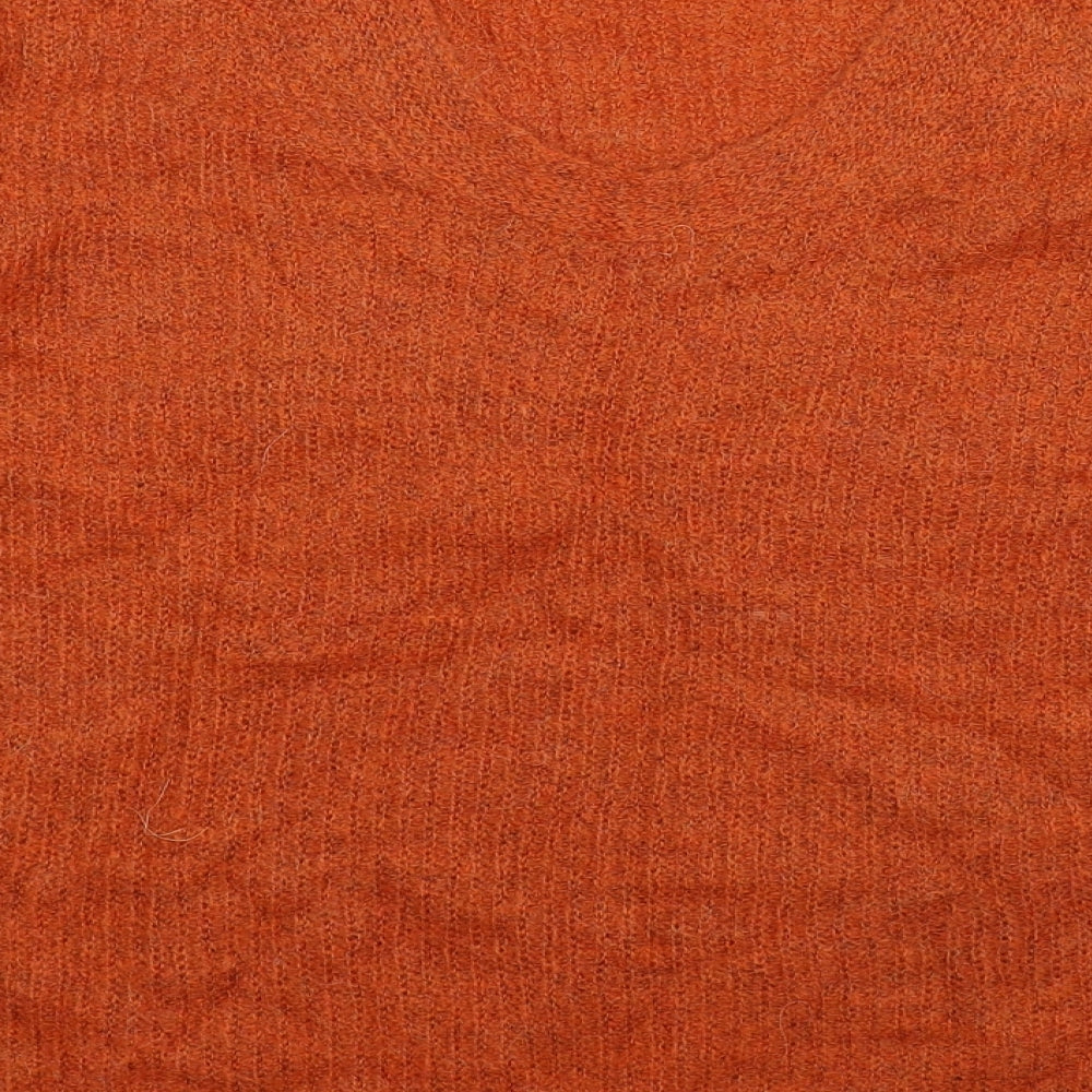 TU Womens Orange  Knit Pullover Jumper Size 16  - Oversized
