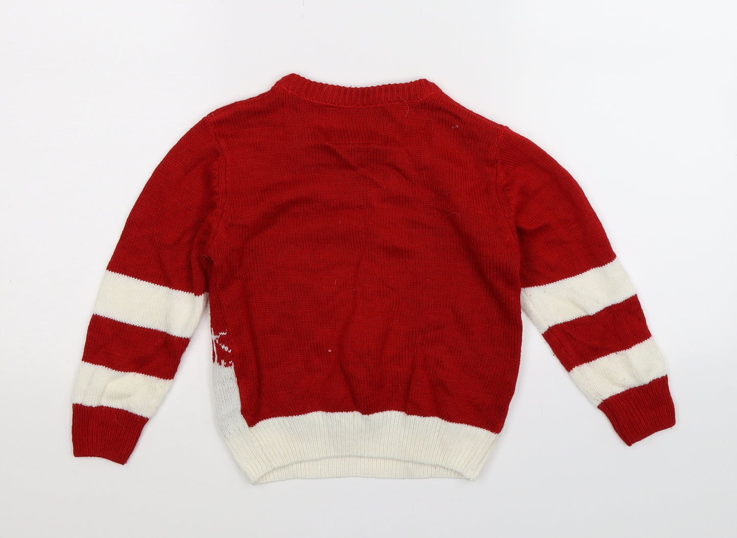 Sunderland AFC Boys Red  Knit Pullover Jumper Size 4-5 Years  - Christmas