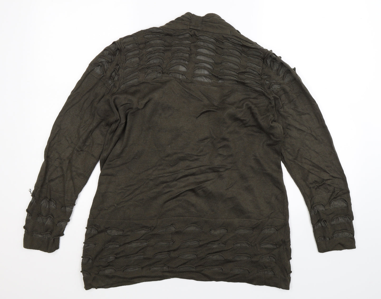 Per Una Womens Green  Knit Cardigan Jumper Size 16