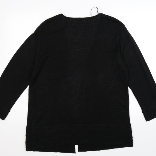Elite Collection Womens Black  Knit Cardigan Jumper Size XL