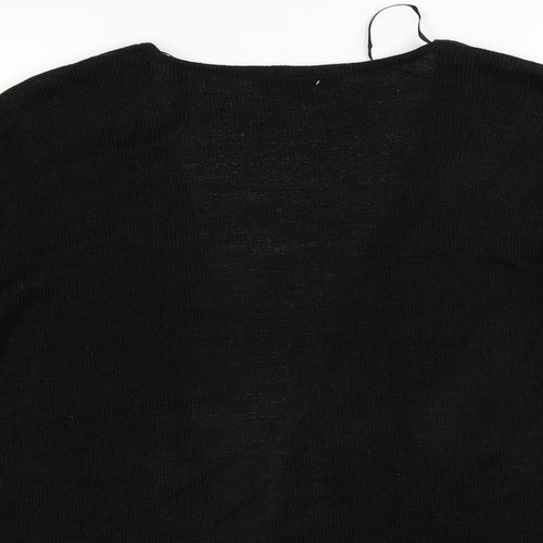 Elite Collection Womens Black  Knit Cardigan Jumper Size XL