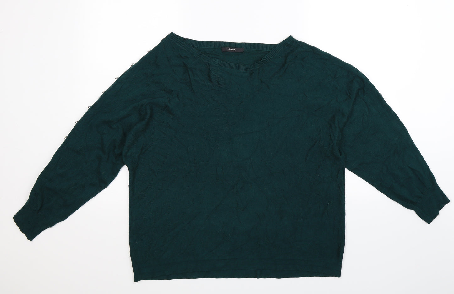 George Womens Green  Knit Pullover Jumper Size 16  - Oversized