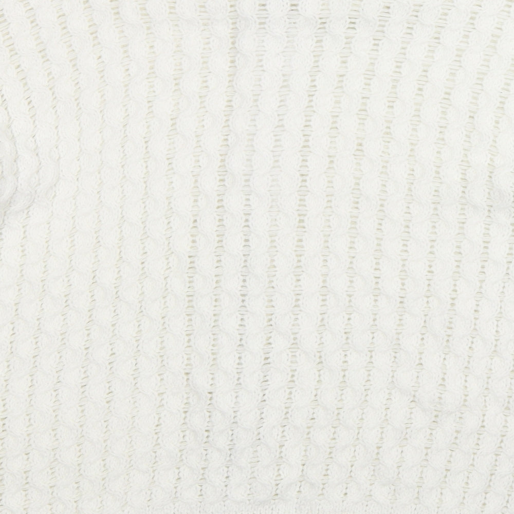 Lizzi Clarke Womens White  Knit Cardigan Jumper Size L