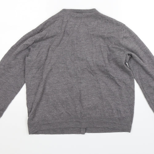 H&M Womens Grey  Knit Cardigan Jumper Size L
