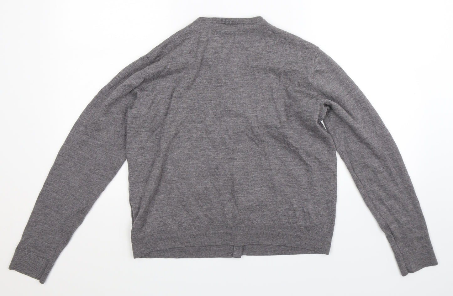 H&M Womens Grey  Knit Cardigan Jumper Size L