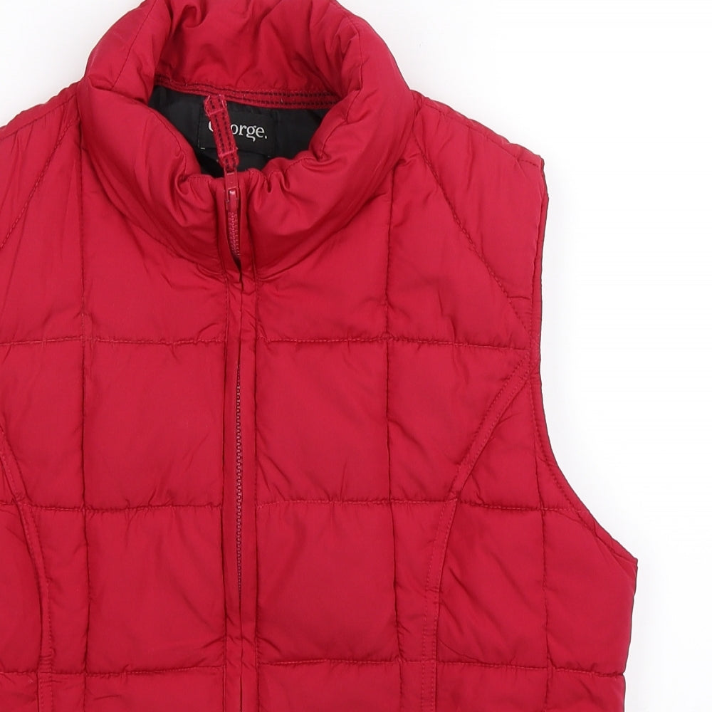 George Womens Red   Gilet Jacket Size 12