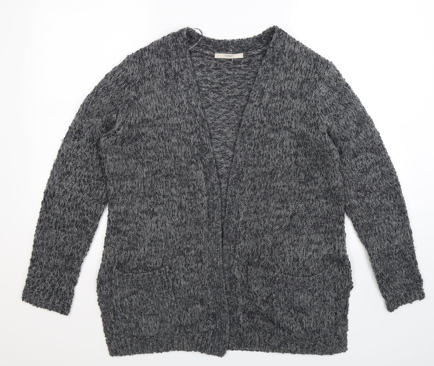 George Womens Grey  Knit Cardigan Jumper Size 14