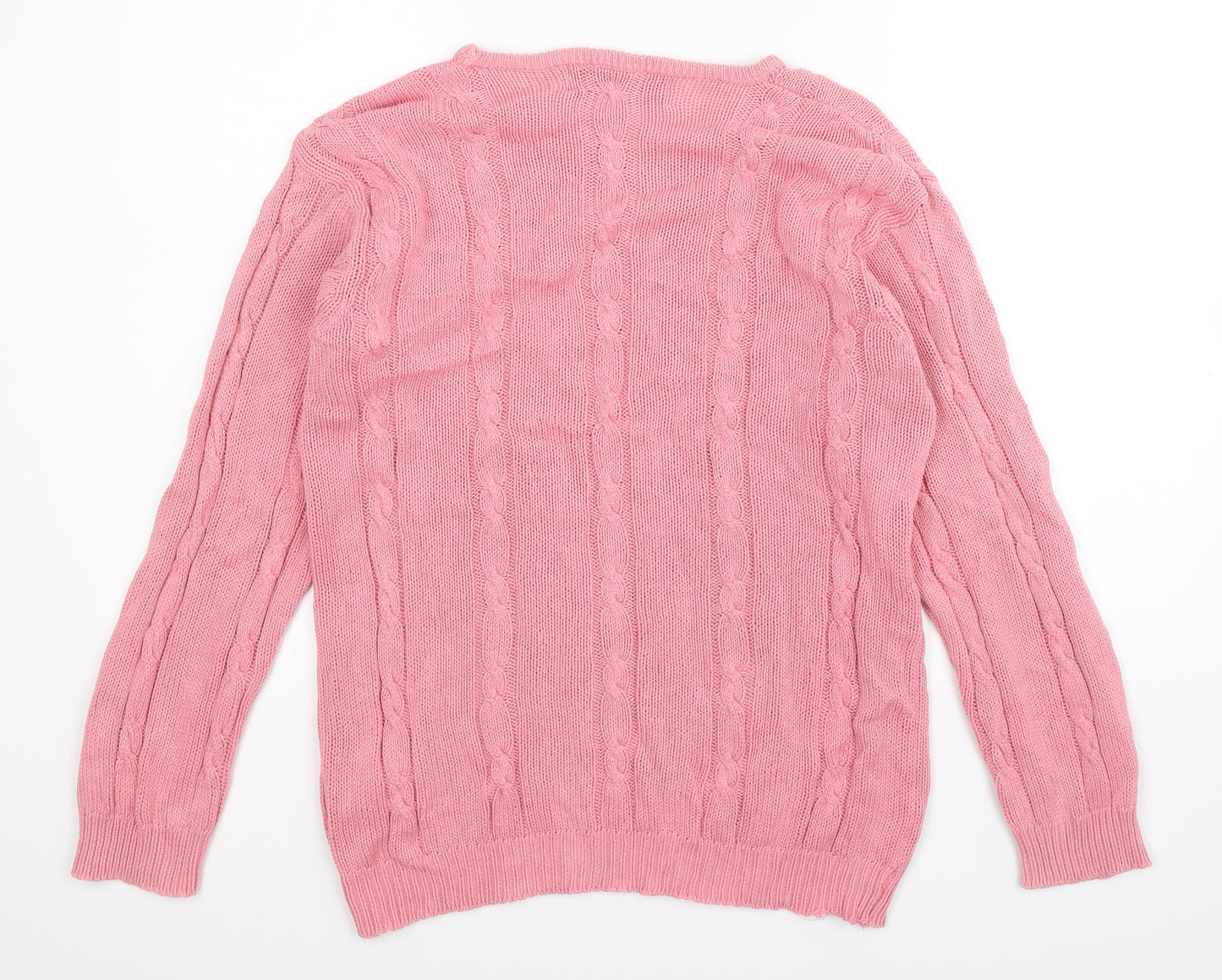 Amy Moore Womens Pink  Knit Pullover Jumper Size S