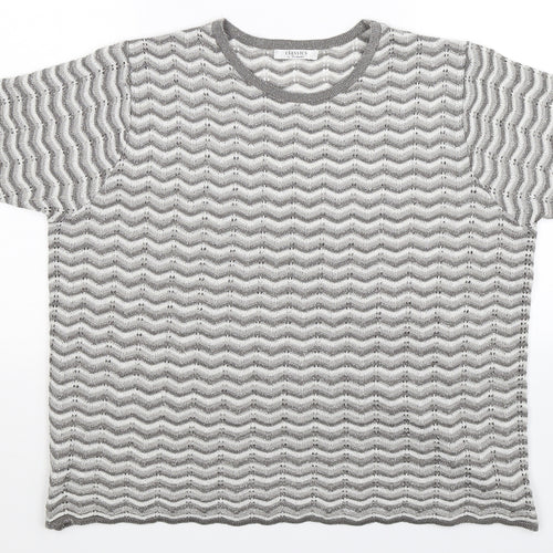 Berkertex Womens Silver  Knit Pullover Jumper Size 20