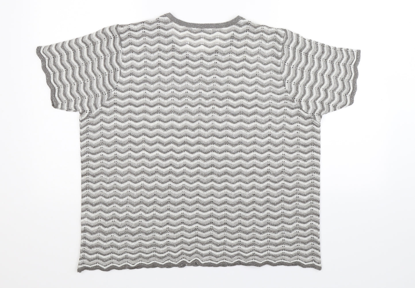Berkertex Womens Silver  Knit Pullover Jumper Size 20