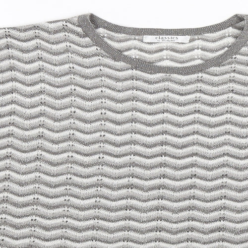 Berkertex Womens Silver  Knit Pullover Jumper Size 20