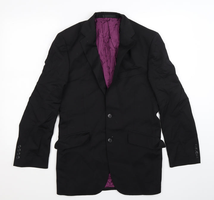 Marks and Spencer Mens Black Jacket Suit Jacket Size 36