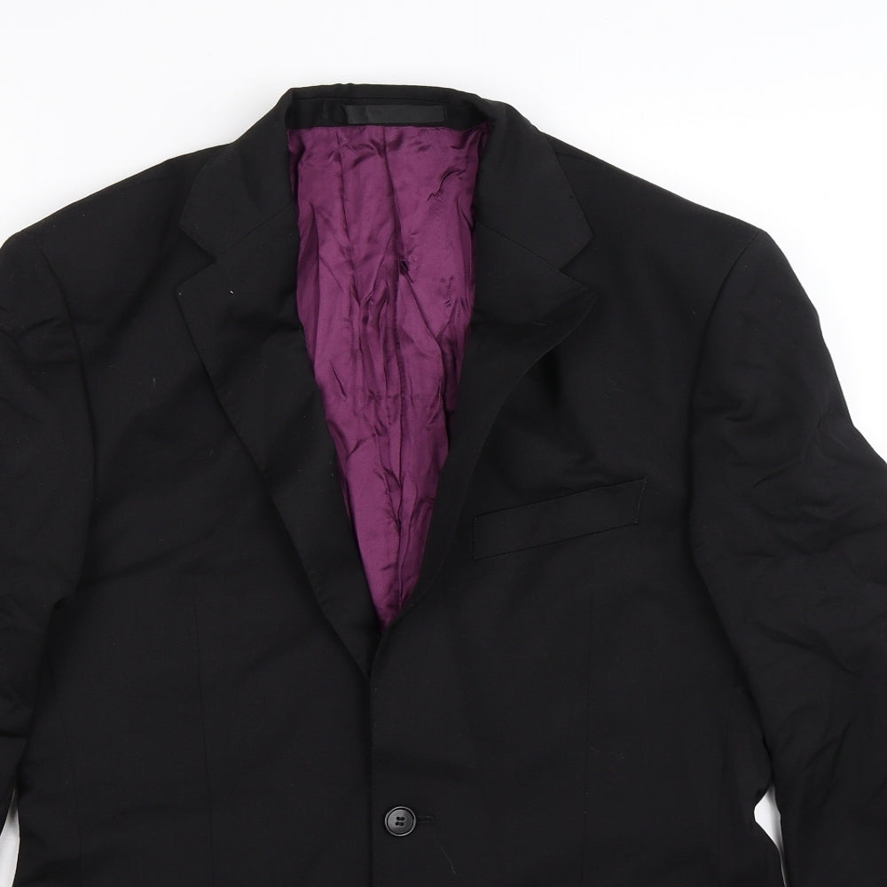 Marks and Spencer Mens Black   Jacket Suit Jacket Size 36