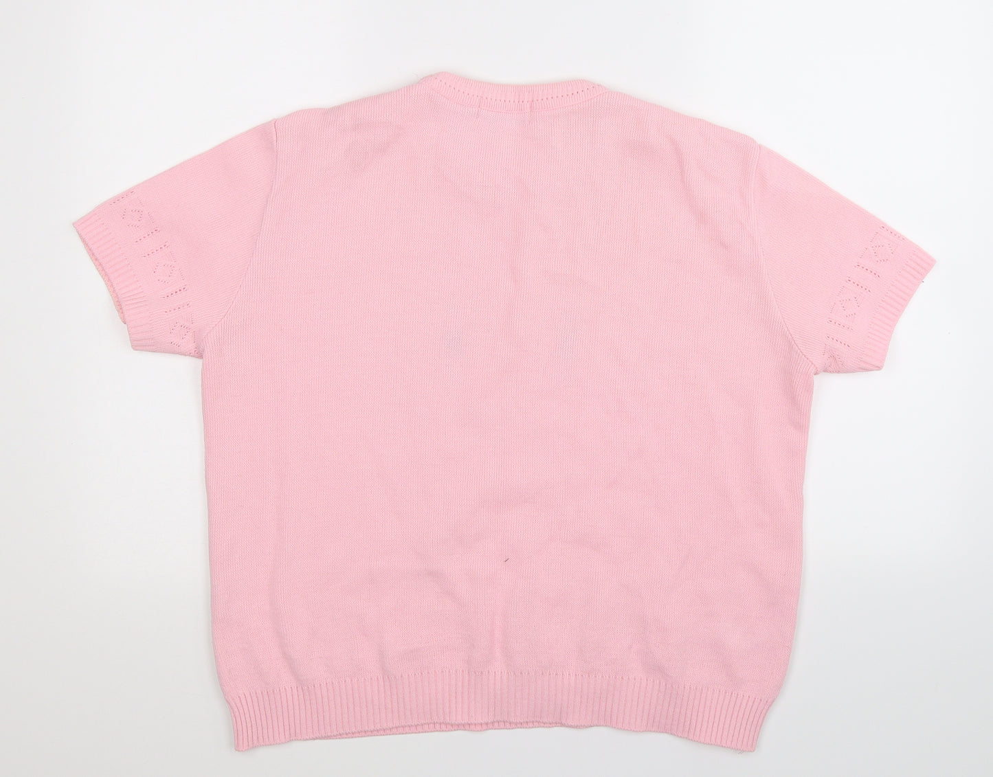 Merry Gold Womens Pink  Knit Pullover Jumper Size L
