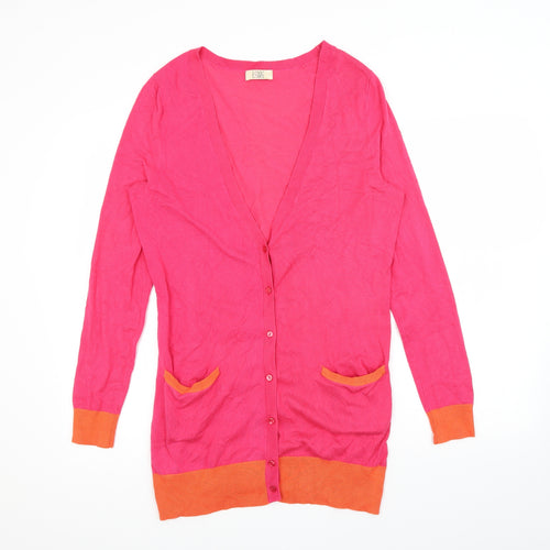 Love Label Womens Pink  Knit Cardigan Jumper Size 12