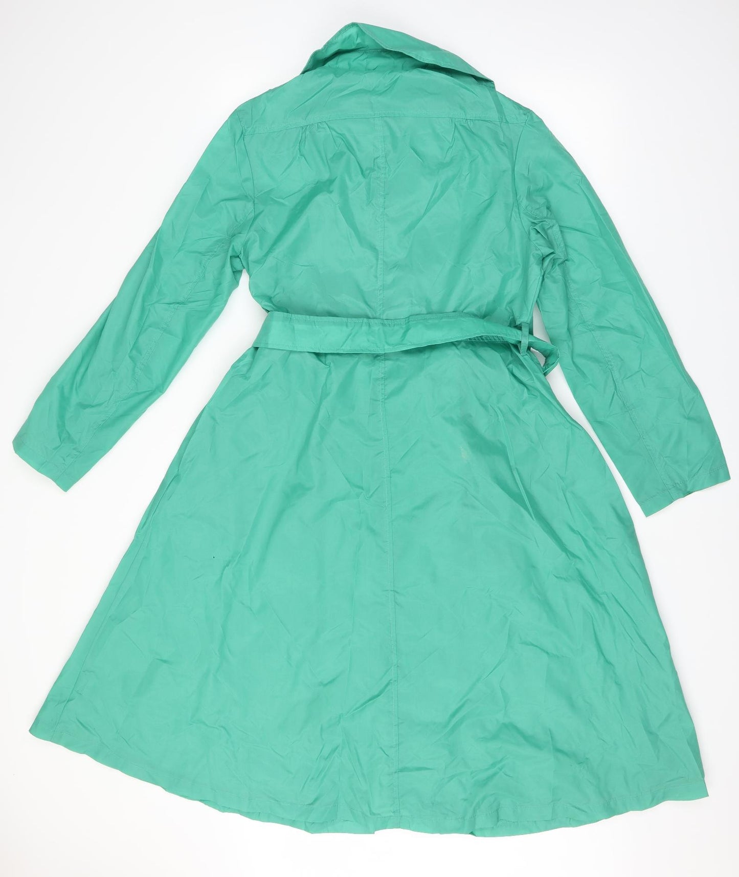 Preworn Womens Green   Overcoat Coat Size 16  - belted