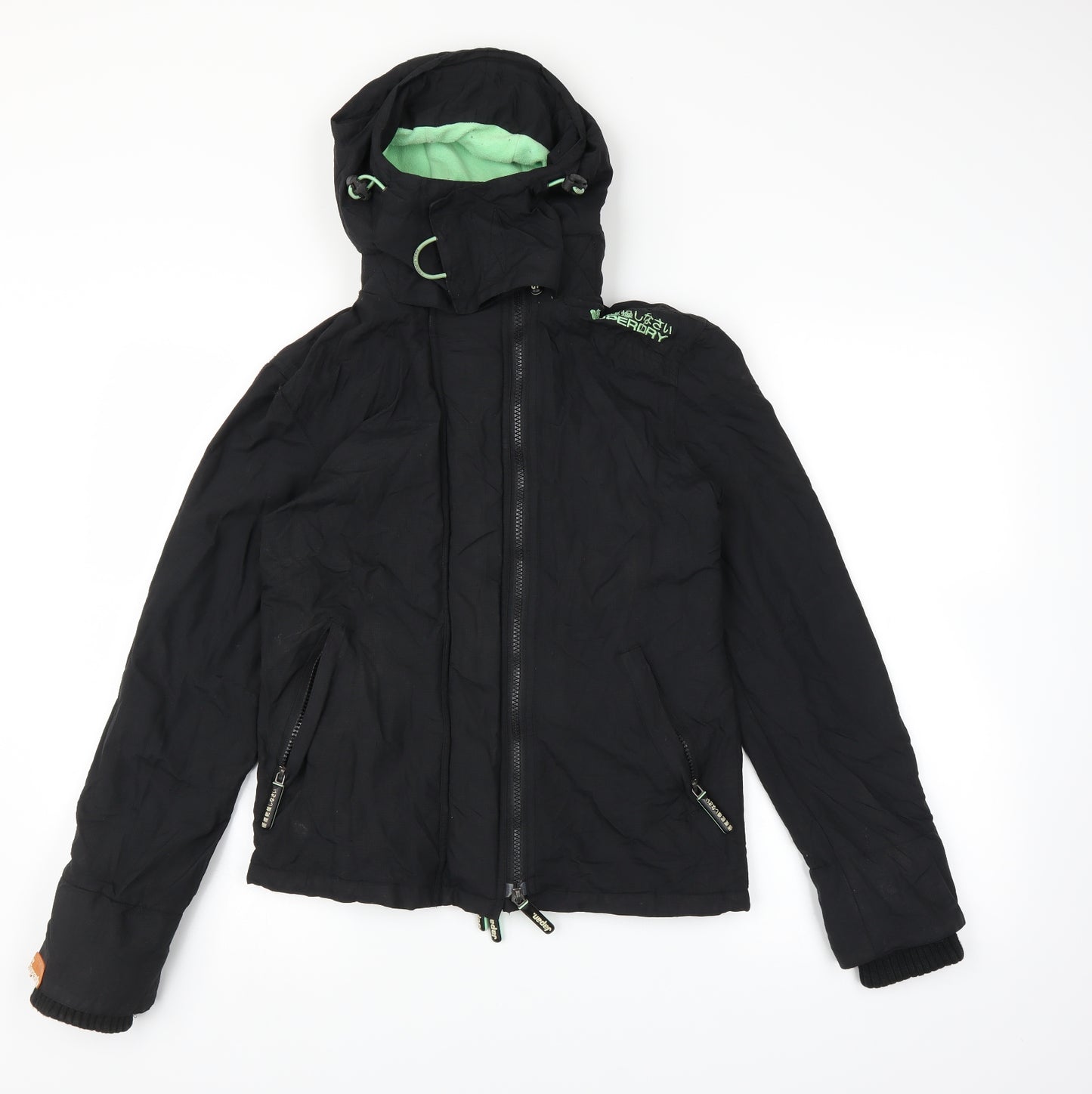 Superdry Mens Black   Rain Coat Coat Size XS