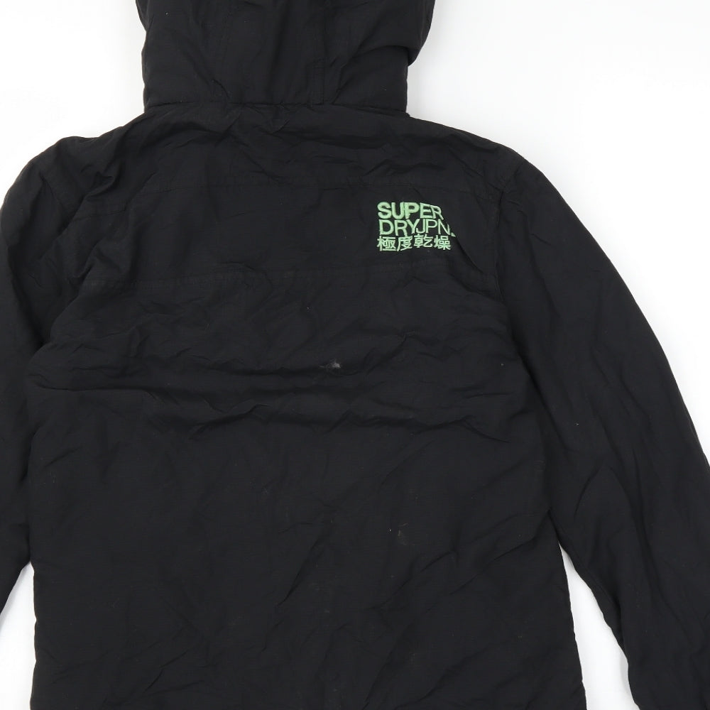 Superdry Mens Black   Rain Coat Coat Size XS