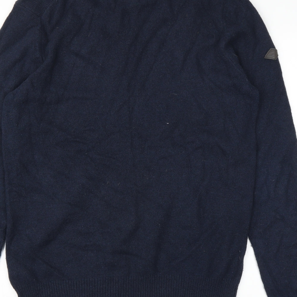 Superdry Mens Blue  Knit Pullover Jumper Size L