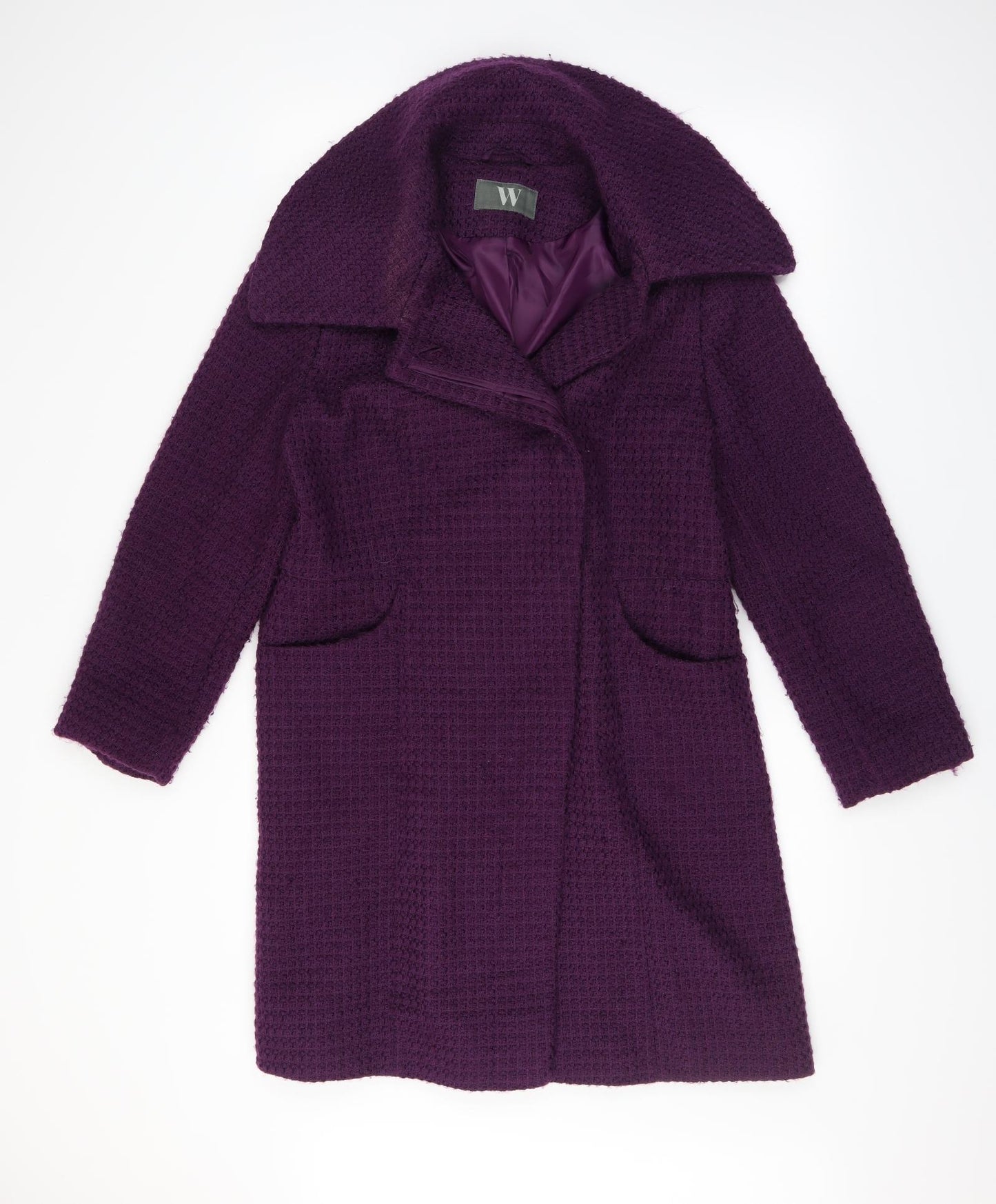 BHS Womens Purple   Overcoat Coat Size 12