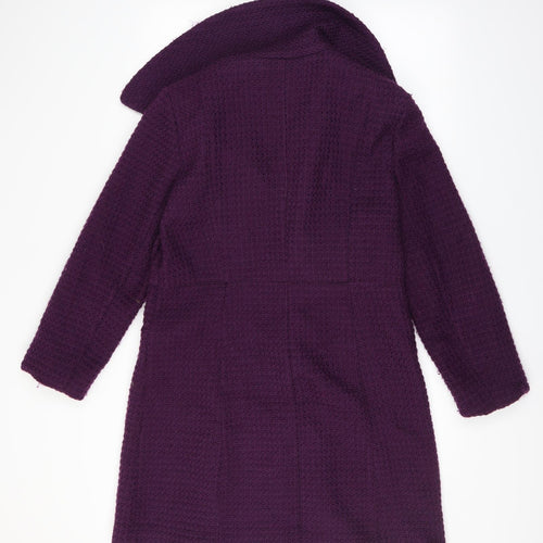 BHS Womens Purple   Overcoat Coat Size 12