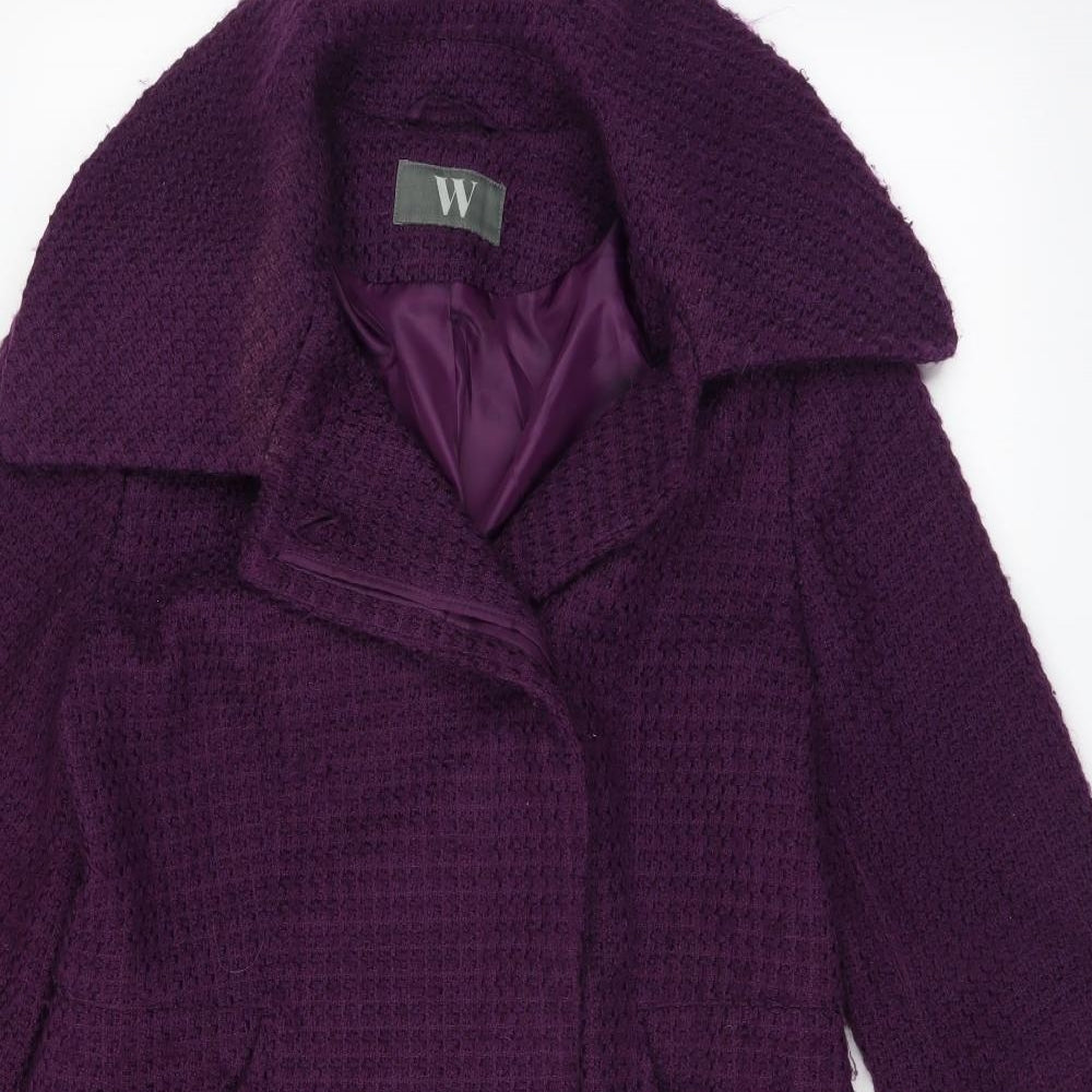 BHS Womens Purple   Overcoat Coat Size 12
