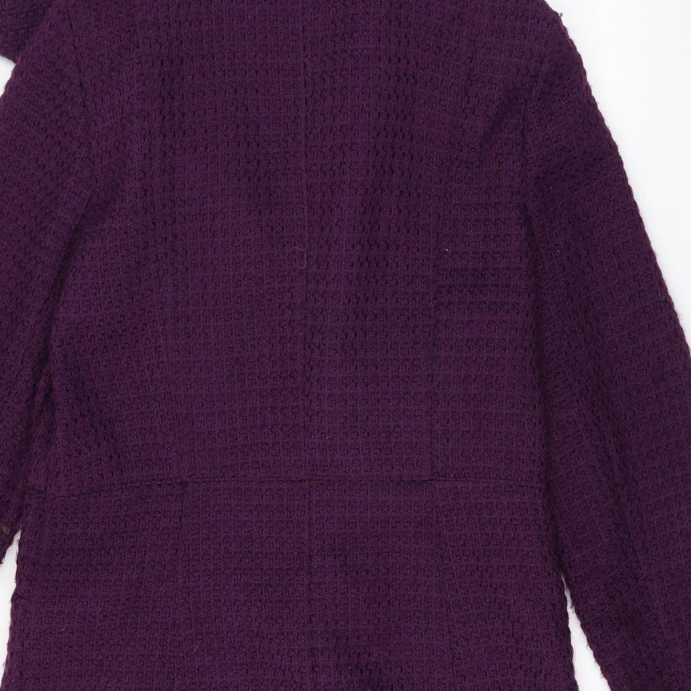BHS Womens Purple   Overcoat Coat Size 12