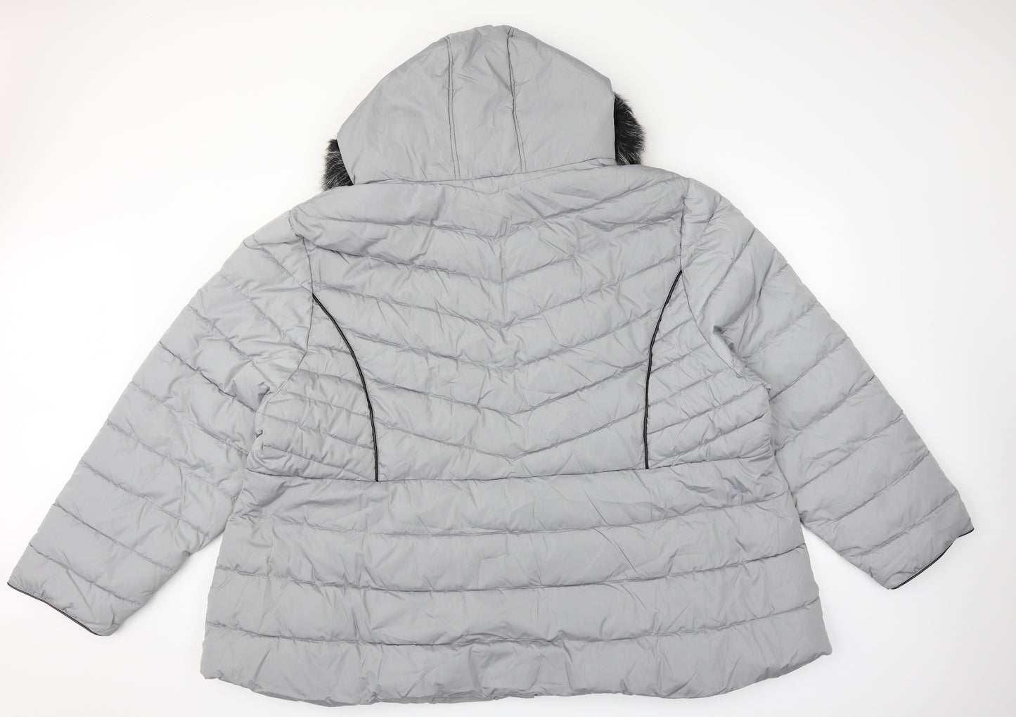 Yours Womens Grey   Parka Coat Size 2XL