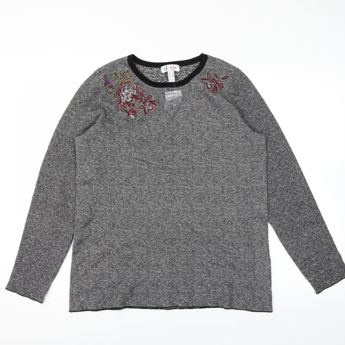 D&Co. Womens Grey   Pullover Jumper Size M