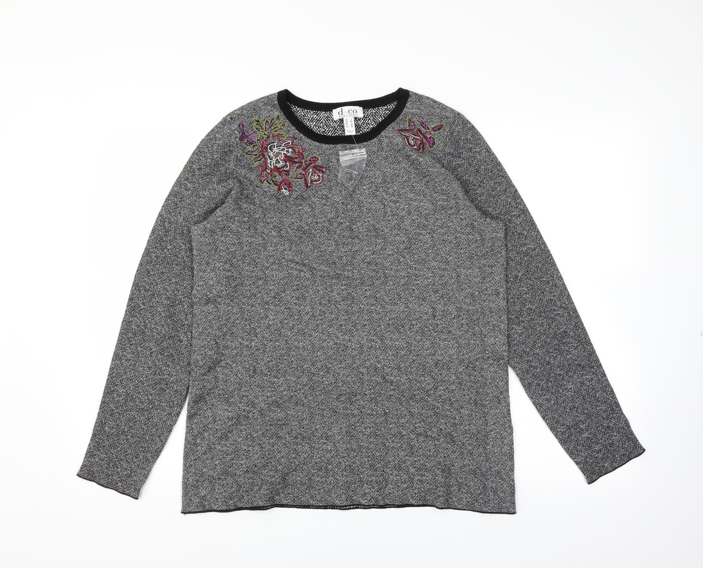 D&Co. Womens Grey   Pullover Jumper Size M