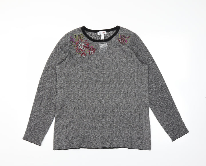 D&Co. Womens Grey   Pullover Jumper Size M