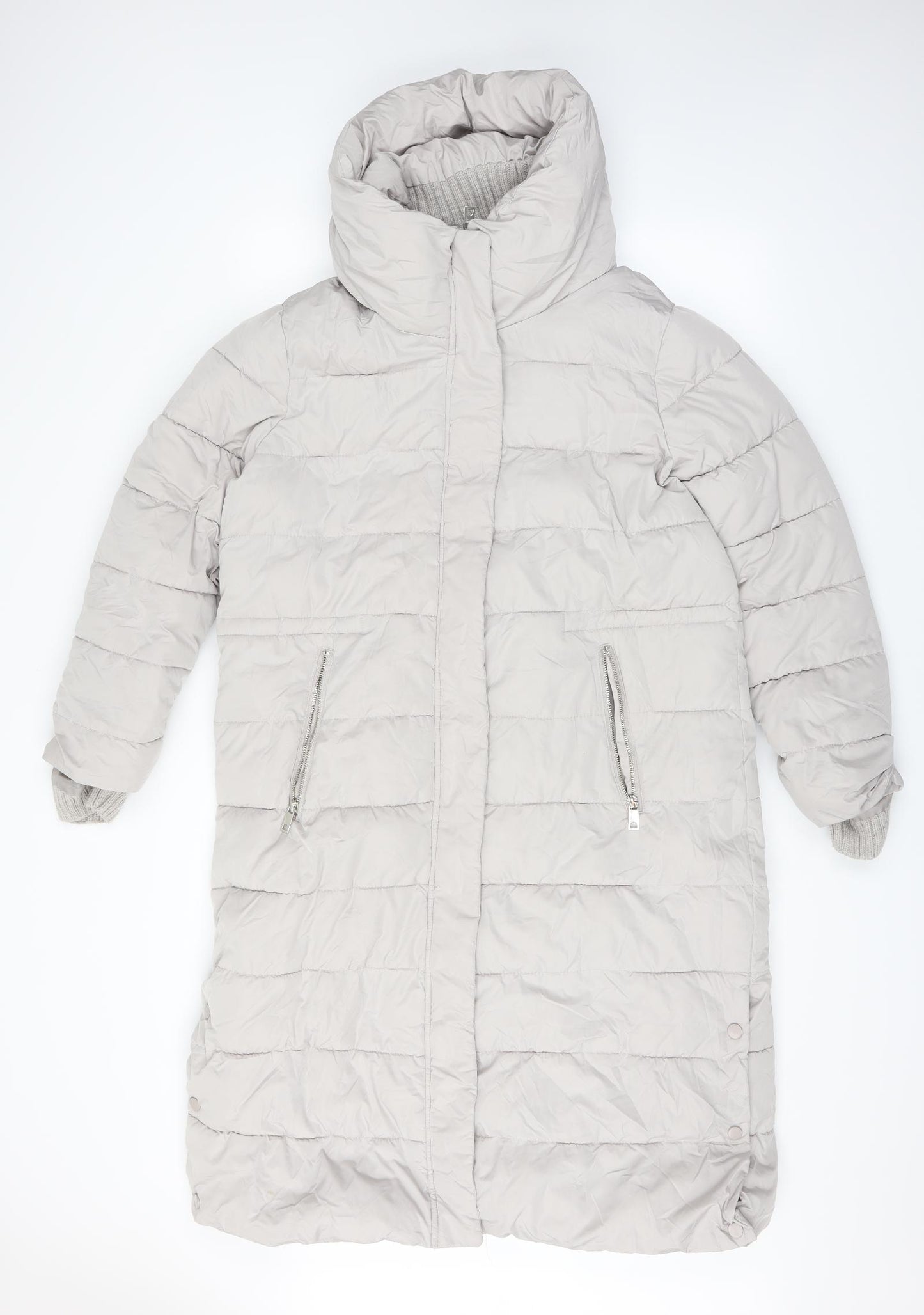 Primark Womens White   Overcoat Coat Size L