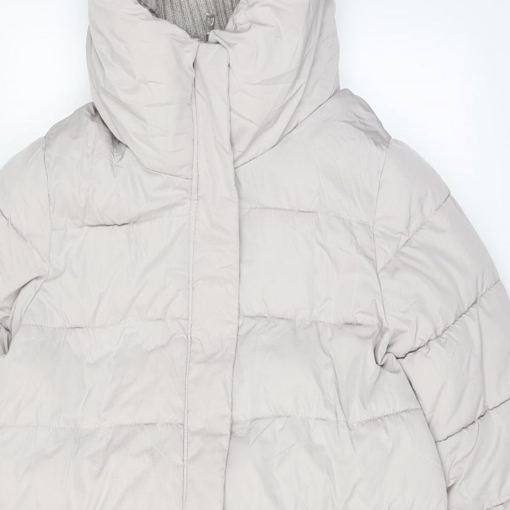 Primark Womens White   Overcoat Coat Size L
