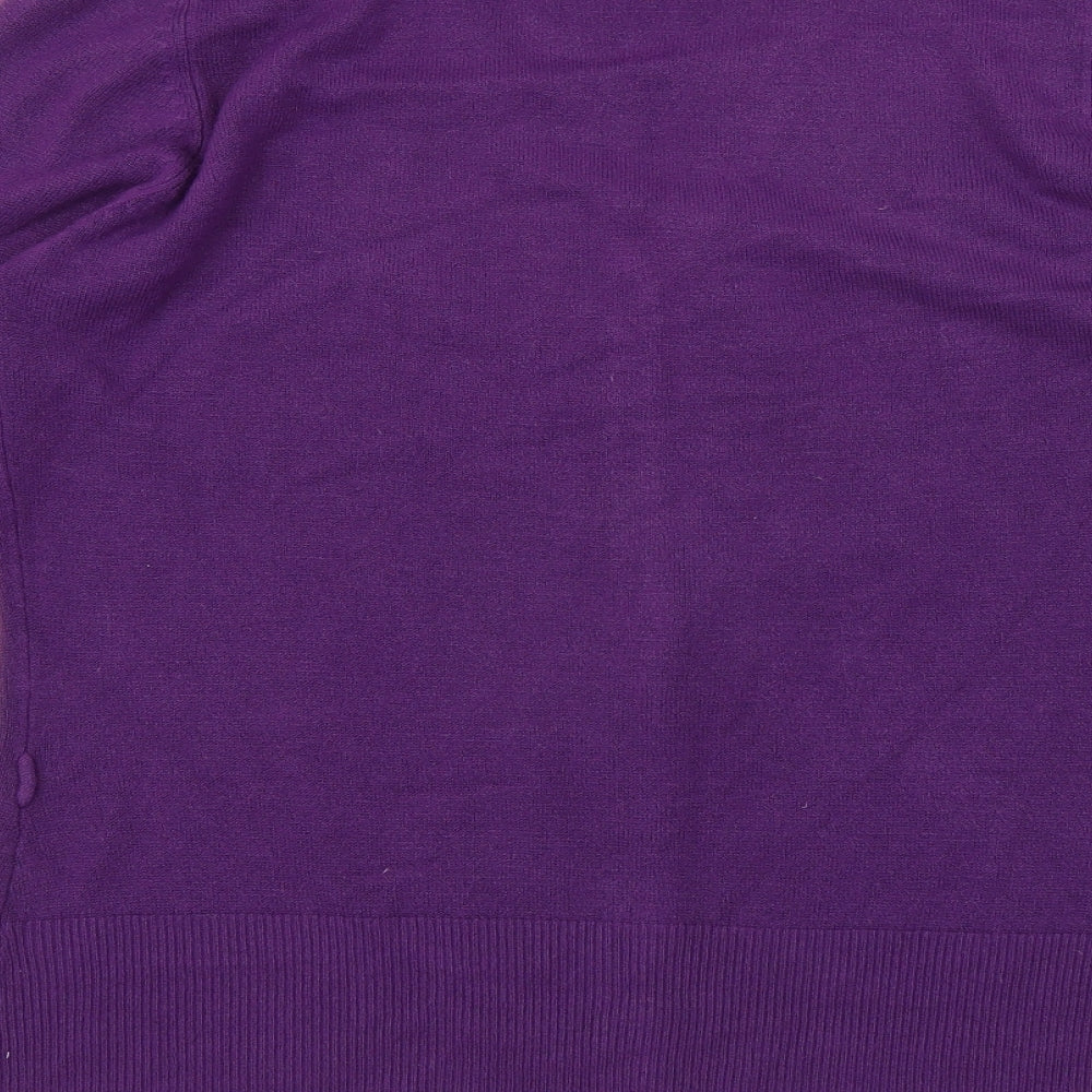 Evie Collection Womens Purple  Knit Cardigan Jumper Size 14