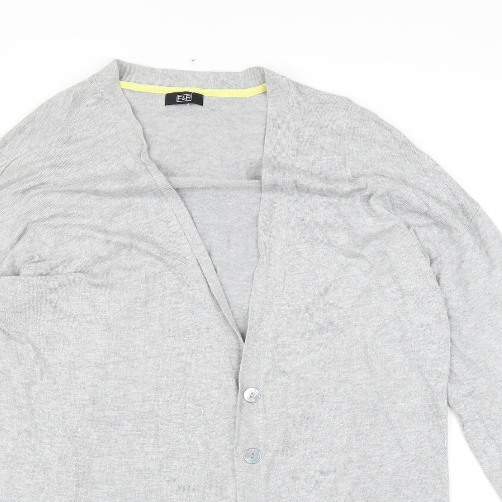 F&F Womens Grey  Knit Cardigan Jumper Size 20