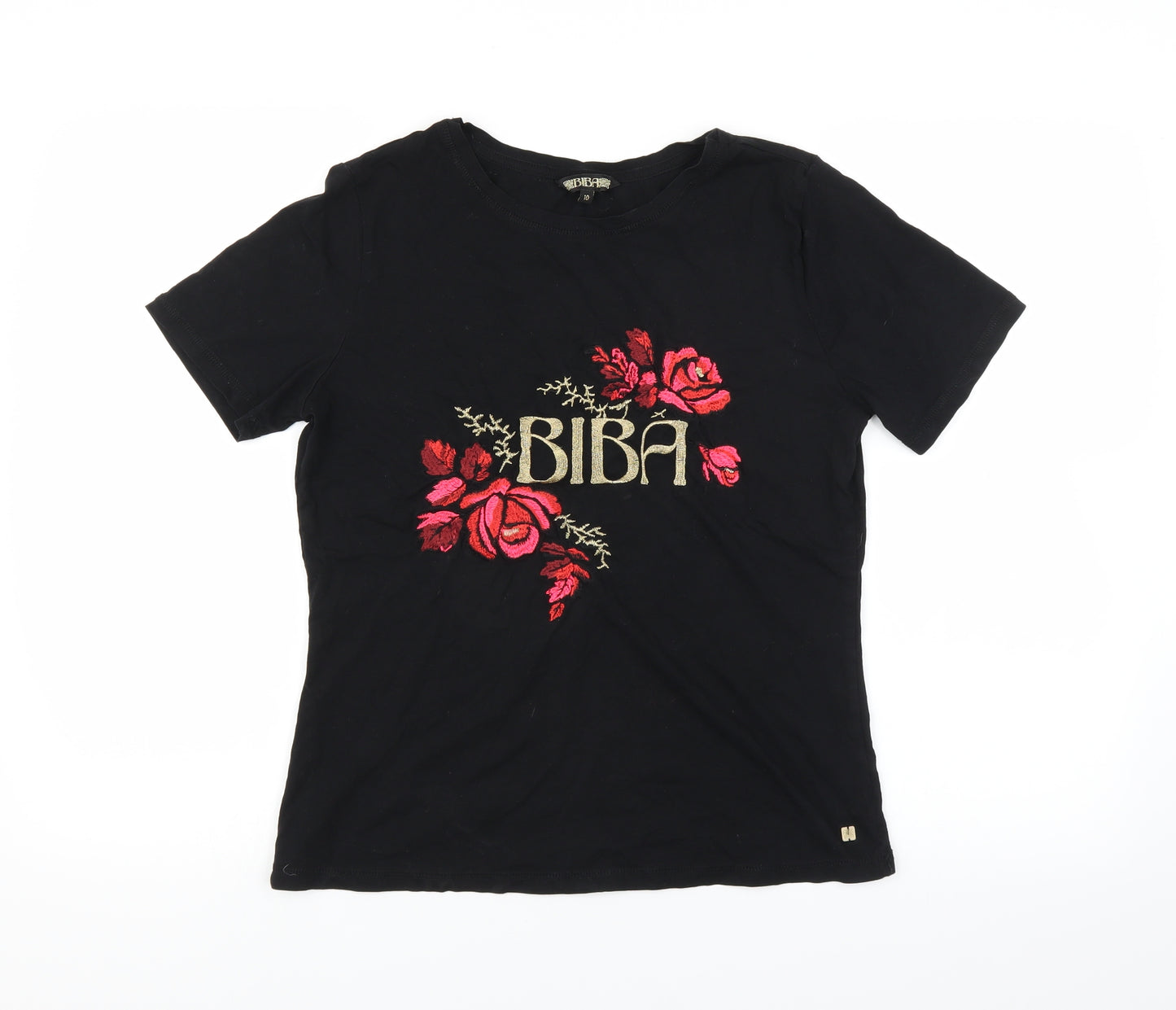 BiBA Womens Black   Basic T-Shirt Size 10