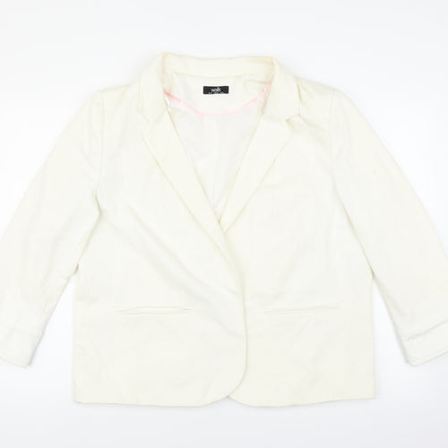 Wallis Womens White   Jacket  Size 18