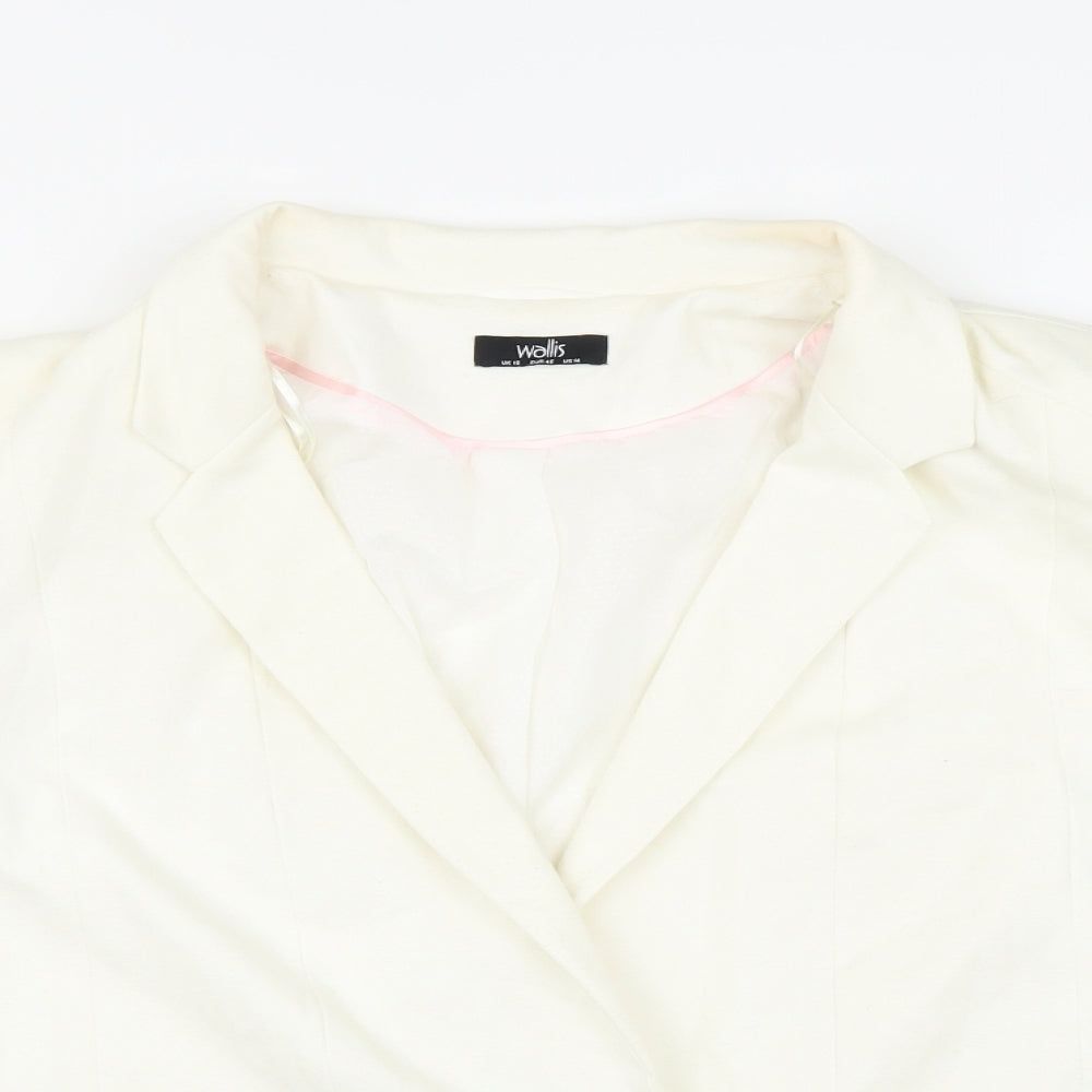 Wallis Womens White   Jacket  Size 18
