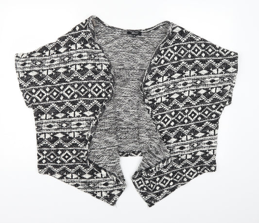 New Look Girls Black Geometric  Cardigan Jumper Size M