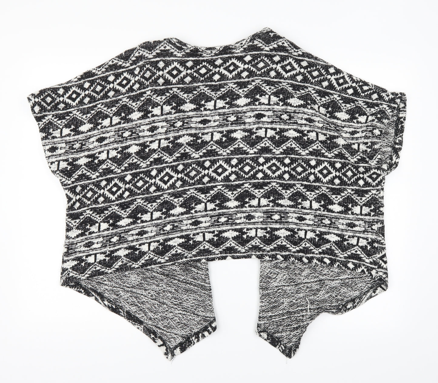 New Look Girls Black Geometric  Cardigan Jumper Size M
