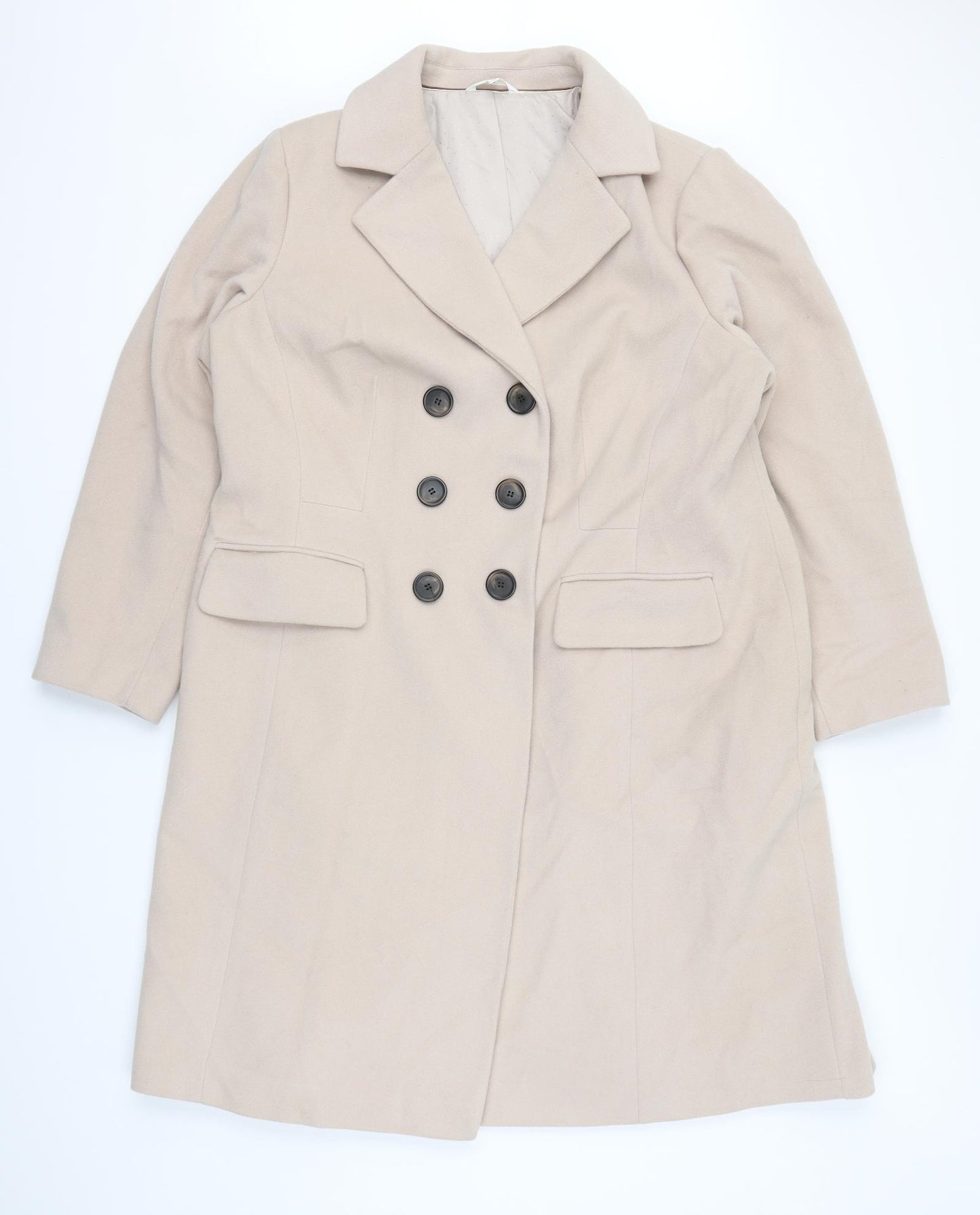 Marks and Spencer Womens Pink   Overcoat Coat Size 22
