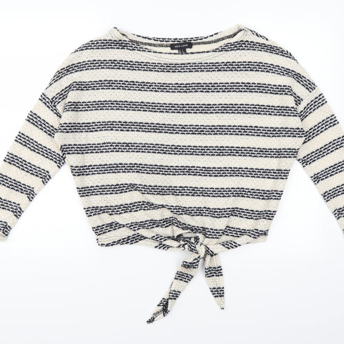 New Look Womens Beige Striped  Pullover Jumper Size S