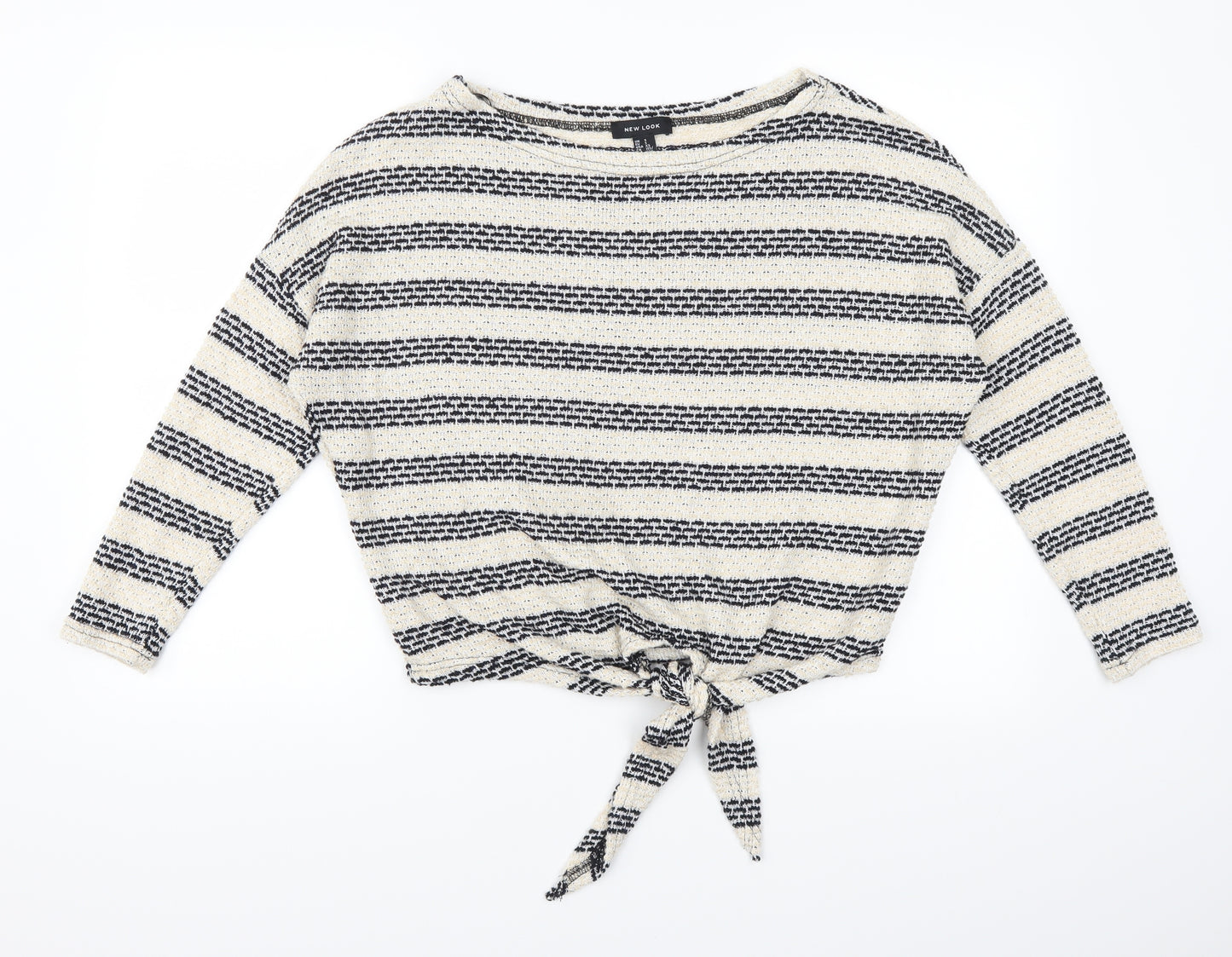 New Look Womens Beige Striped  Pullover Jumper Size S