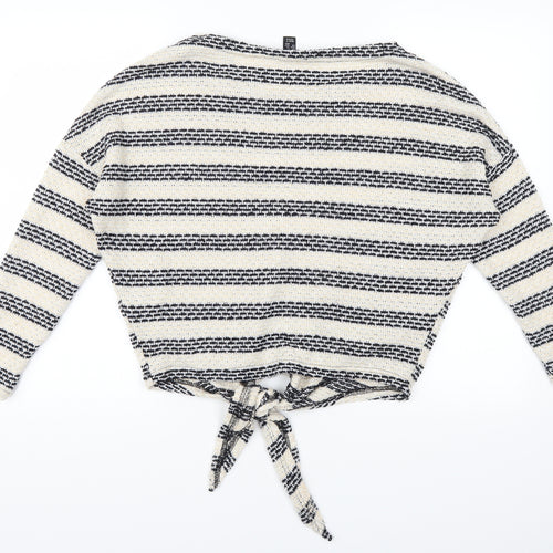 New Look Womens Beige Striped  Pullover Jumper Size S