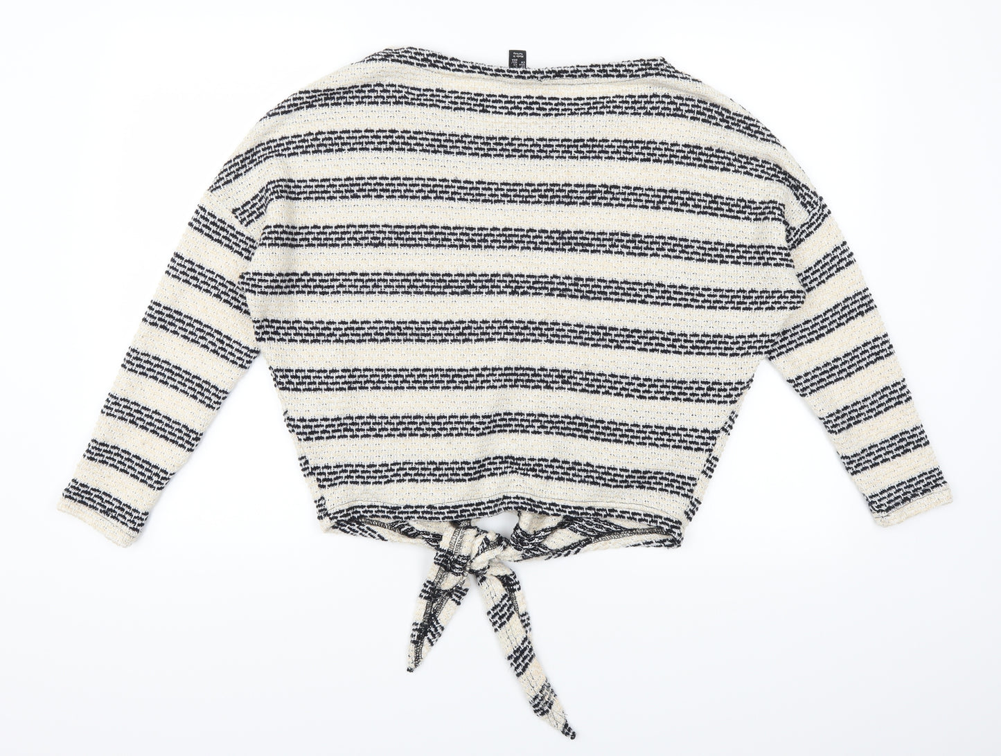 New Look Womens Beige Striped  Pullover Jumper Size S