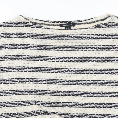 New Look Womens Beige Striped  Pullover Jumper Size S