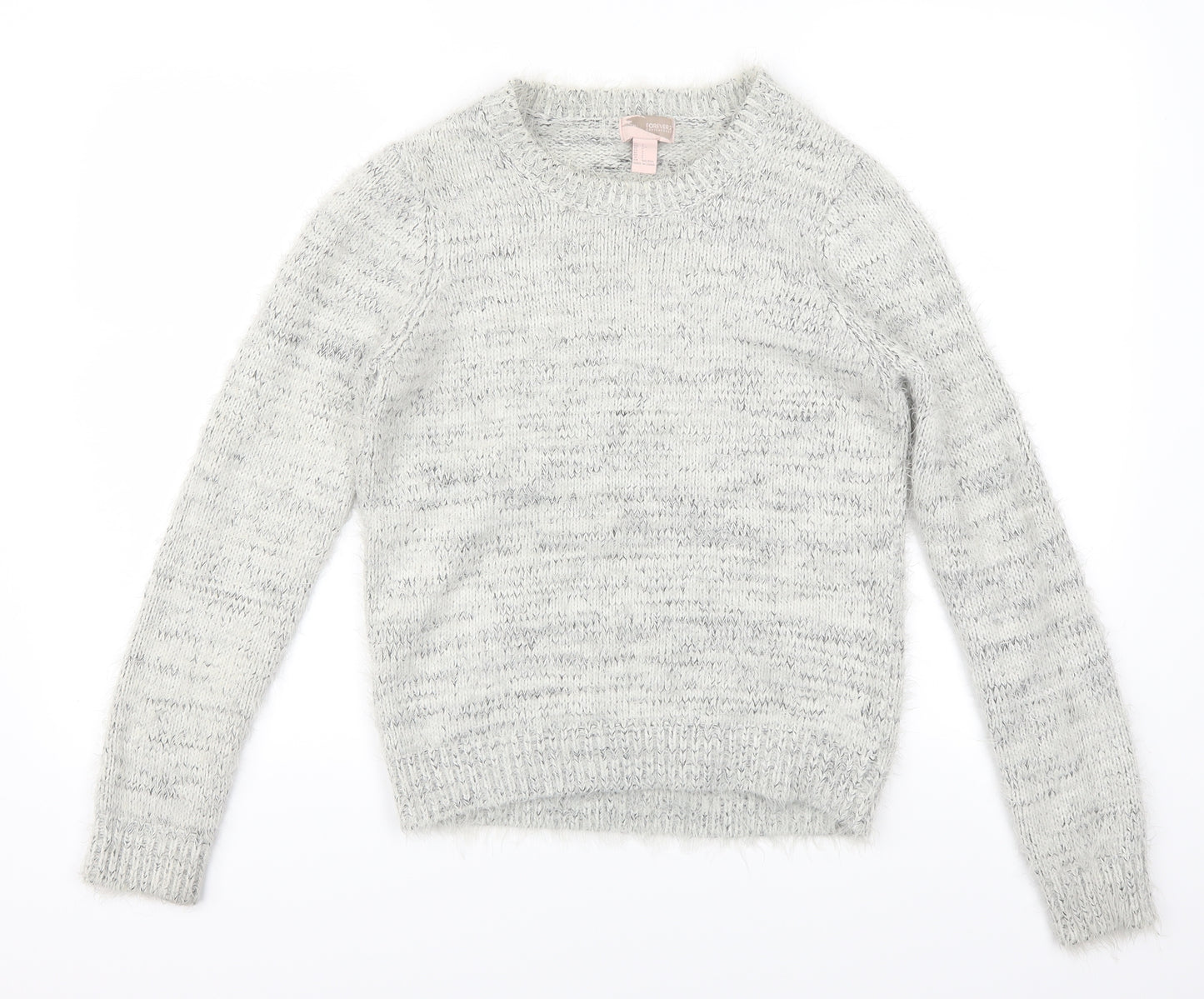 FOREVER 21 Womens Grey   Henley Jumper Size S